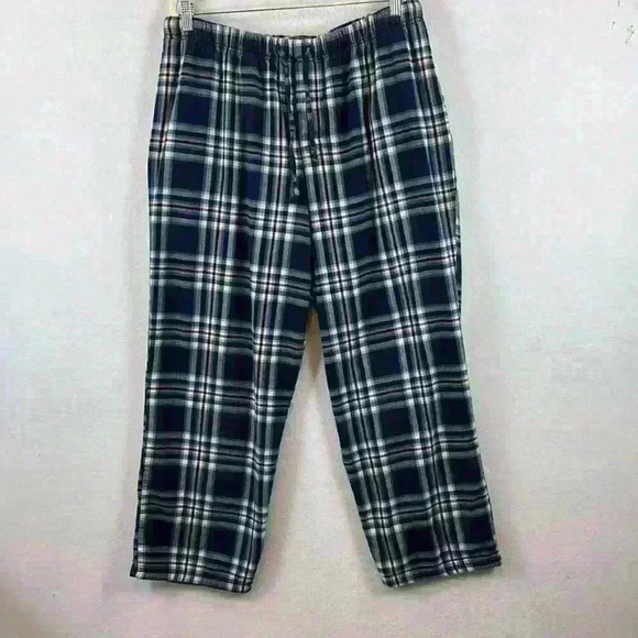 Cabela’s Flannel Pants Men’s XL Blue / Red / White Plaid Drawstring - Picture 1 of 7